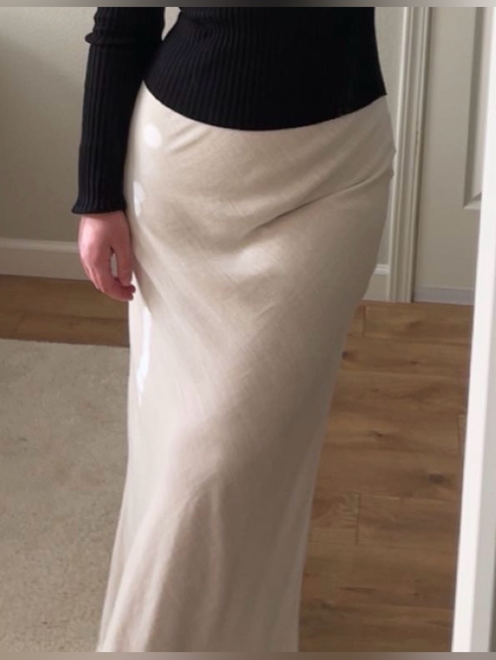H&M White Maxi Skirt